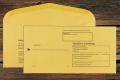 [ZU705_ALT] Zustellungshüllen 114x226 mm Nassklebend Recycling Gelb 80 g/qm Förmliche Zustellung